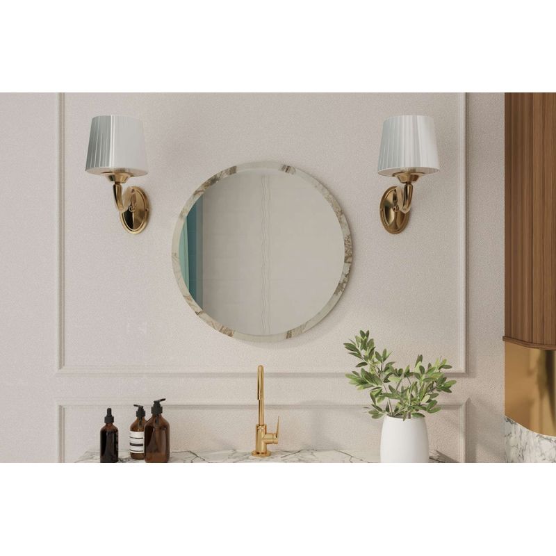 Casa si Gradina - Decoratiuni - Oglinzi - Oglindă Hanah Home, MDF, 60 x 2.2 x 60 cm, marble, 116SAM1233 - Infinity.ro
