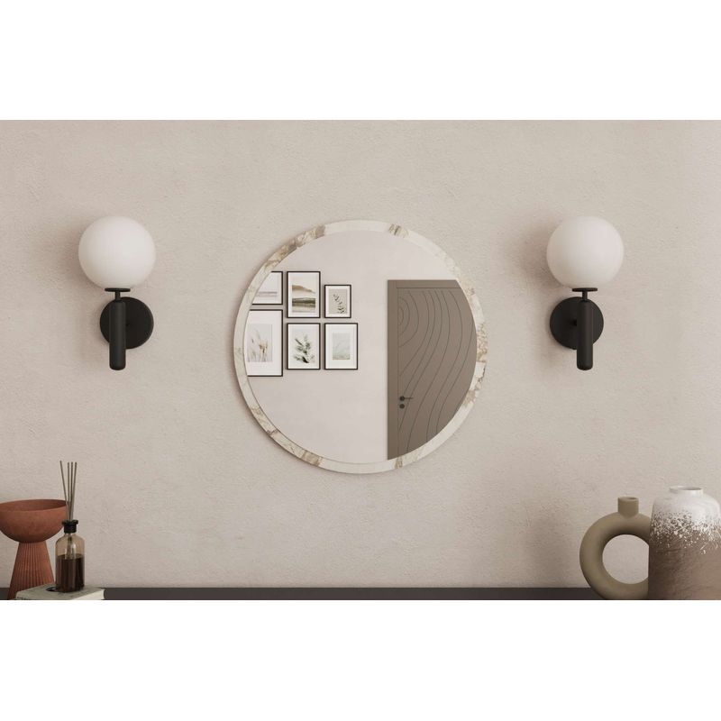 Casa si Gradina - Decoratiuni - Oglinzi - Oglindă Hanah Home, MDF, 60 x 2.2 x 60 cm, marble, 116SAM1233 - Infinity.ro
