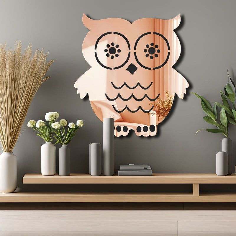 Casa si Gradina - Decoratiuni - Oglinzi - Oglindă decorativă Wallxpert, sticlă, 44 x 48 cm, roz auriu, 587MRX1222 - Infinity.ro