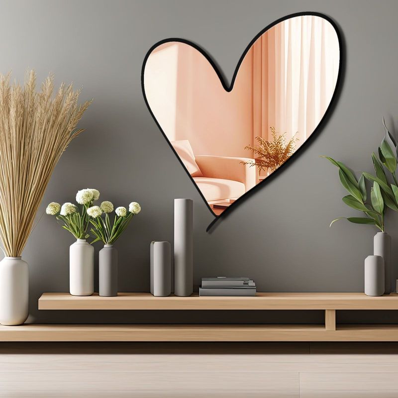 Casa si Gradina - Decoratiuni - Oglinzi - Oglindă decorativă Wallxpert, sticlă, 43 x 48 cm, roz auriu, 587MRX1214 - Infinity.ro