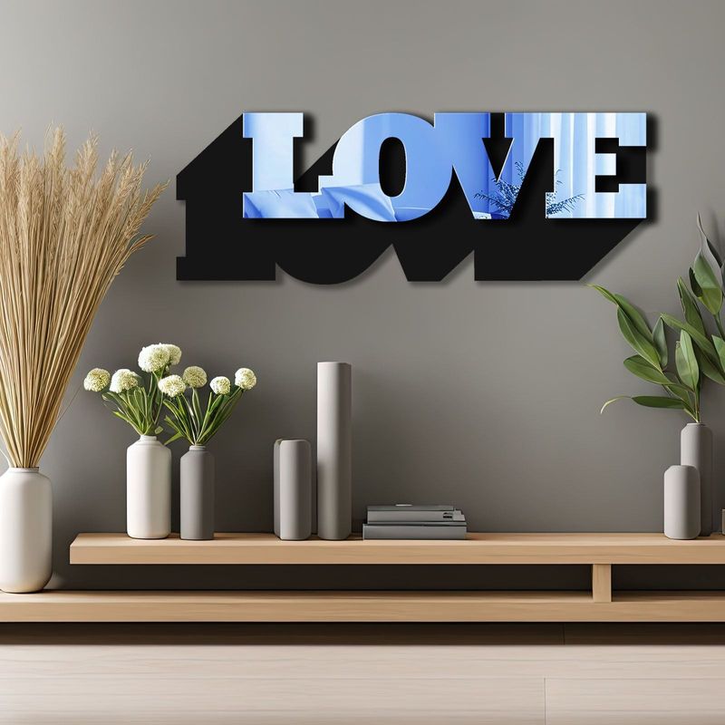 Casa si Gradina - Decoratiuni - Oglinzi - Oglindă decorativă Wallxpert, sticlă, 70 x 25 cm, albastru, 587MRX1172 - Infinity.ro