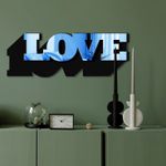 Casa si Gradina - Decoratiuni - Oglinzi - Oglindă decorativă Wallxpert, sticlă, 70 x 25 cm, albastru, 587MRX1172 - Infinity.ro