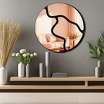 Casa si Gradina - Decoratiuni - Oglinzi - Oglindă decorativă Wallxpert, sticlă, 48 x 48 cm, roz auriu, 587MRX1207 - Infinity.ro