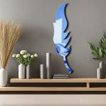 Casa si Gradina - Decoratiuni - Oglinzi - Oglindă decorativă Wallxpert, sticlă, 18 x 65 cm, albastru, 587MRX1180 - Infinity.ro