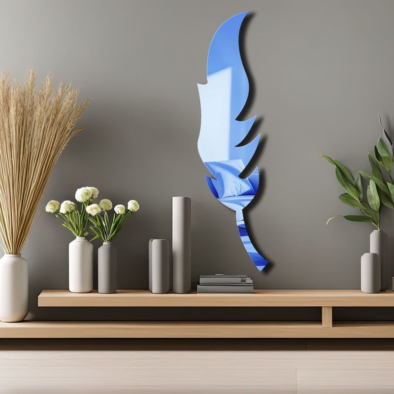 Casa si Gradina - Decoratiuni - Oglinzi - Oglindă decorativă Wallxpert, sticlă, 18 x 65 cm, albastru, 587MRX1180 - Infinity.ro
