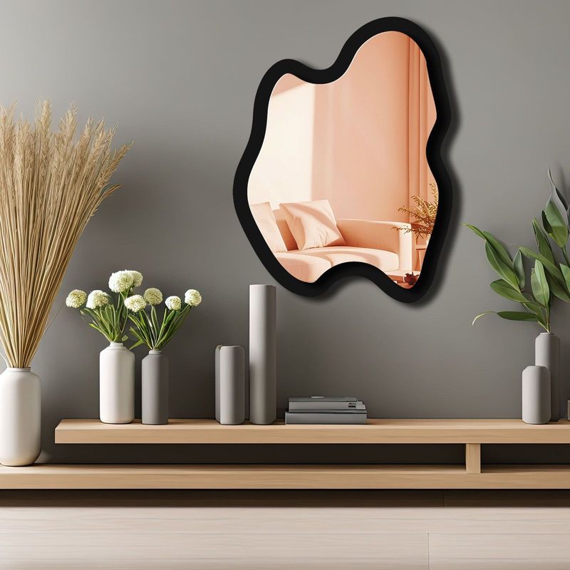 Casa si Gradina - Decoratiuni - Oglinzi - Oglindă decorativă Wallxpert, sticlă, 38 x 50 cm, roz auriu, 587MRX1205 - Infinity.ro