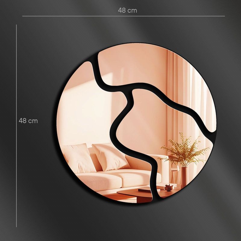 Casa si Gradina - Decoratiuni - Oglinzi - Oglindă decorativă Wallxpert, sticlă, 48 x 48 cm, roz auriu, 587MRX1207 - Infinity.ro