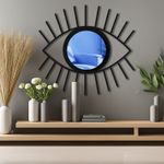 Casa si Gradina - Decoratiuni - Oglinzi - Oglindă decorativă Wallxpert, sticlă, 48 x 45 cm, albastru, 587MRX1179 - Infinity.ro