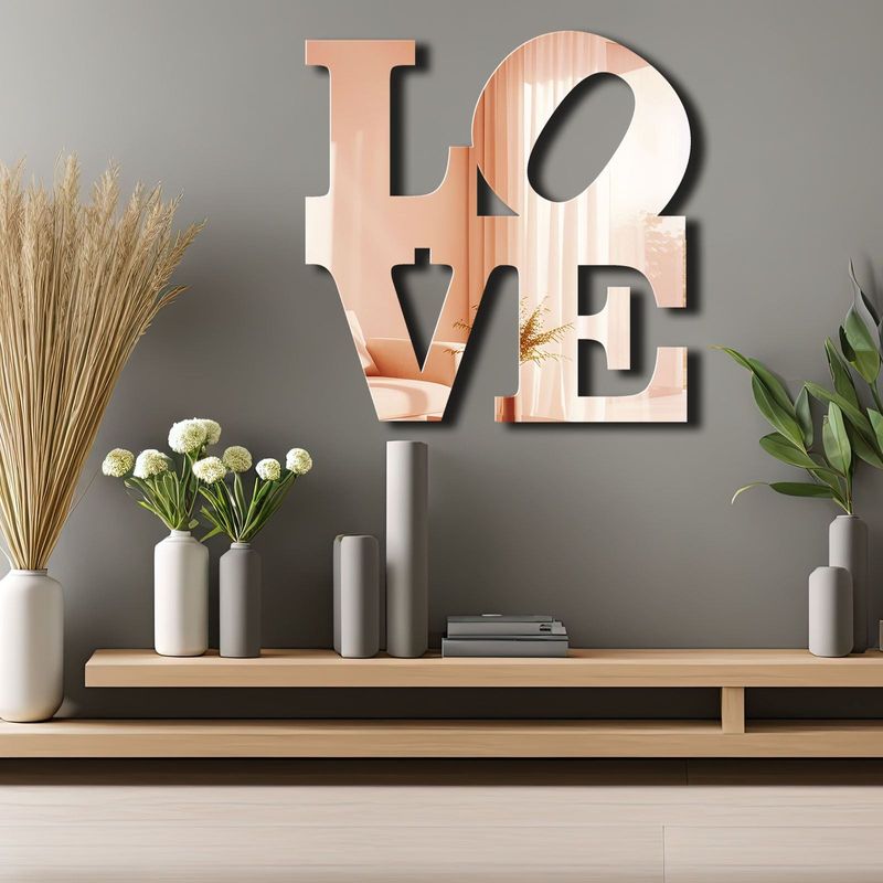 Casa si Gradina - Decoratiuni - Oglinzi - Oglindă decorativă Wallxpert, sticlă, 47 x 48 cm, roz auriu, 587MRX1206 - Infinity.ro