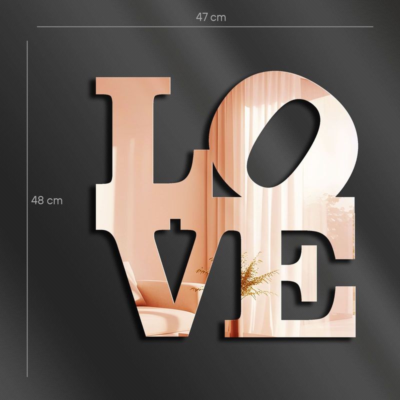 Casa si Gradina - Decoratiuni - Oglinzi - Oglindă decorativă Wallxpert, sticlă, 47 x 48 cm, roz auriu, 587MRX1206 - Infinity.ro