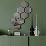 Casa si Gradina - Decoratiuni - Oglinzi - Oglindă decorativă Wallxpert, sticlă, 44 x 60 cm, fumuriu, 587MRX1161 - Infinity.ro
