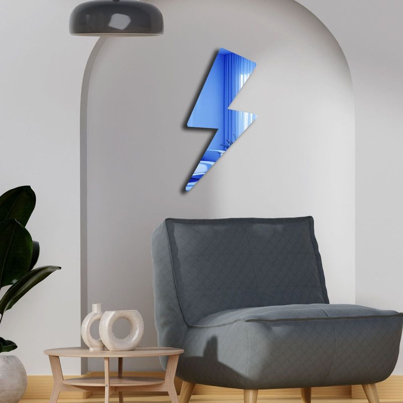 Casa si Gradina - Decoratiuni - Oglinzi - Oglindă decorativă Wallxpert, sticlă, 29 x 60 cm, albastru, 587MRX1164 - Infinity.ro