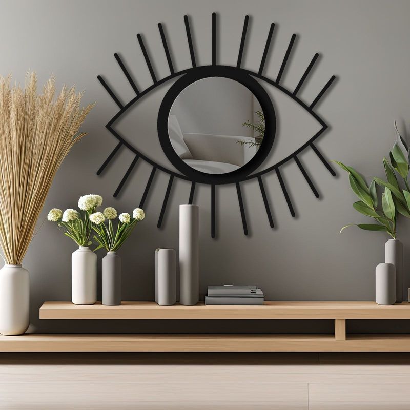 Casa si Gradina - Decoratiuni - Oglinzi - Oglindă decorativă Wallxpert, sticlă, 48 x 45 cm, fumuriu, 587MRX1159 - Infinity.ro