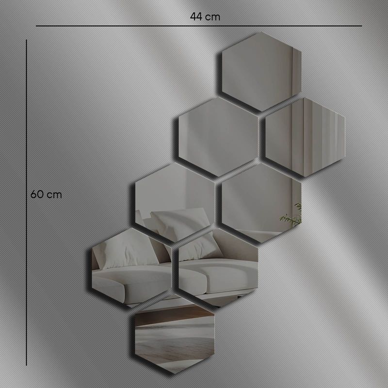 Casa si Gradina - Decoratiuni - Oglinzi - Oglindă decorativă Wallxpert, sticlă, 44 x 60 cm, fumuriu, 587MRX1161 - Infinity.ro