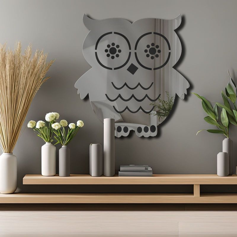 Casa si Gradina - Decoratiuni - Oglinzi - Oglindă decorativă Wallxpert, sticlă, 44 x 48 cm, fumuriu, 587MRX1162 - Infinity.ro