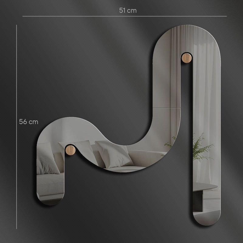 Casa si Gradina - Decoratiuni - Oglinzi - Oglindă decorativă Wallxpert, sticlă, 51 x 56 cm, fumuriu, 587MRX1148 - Infinity.ro