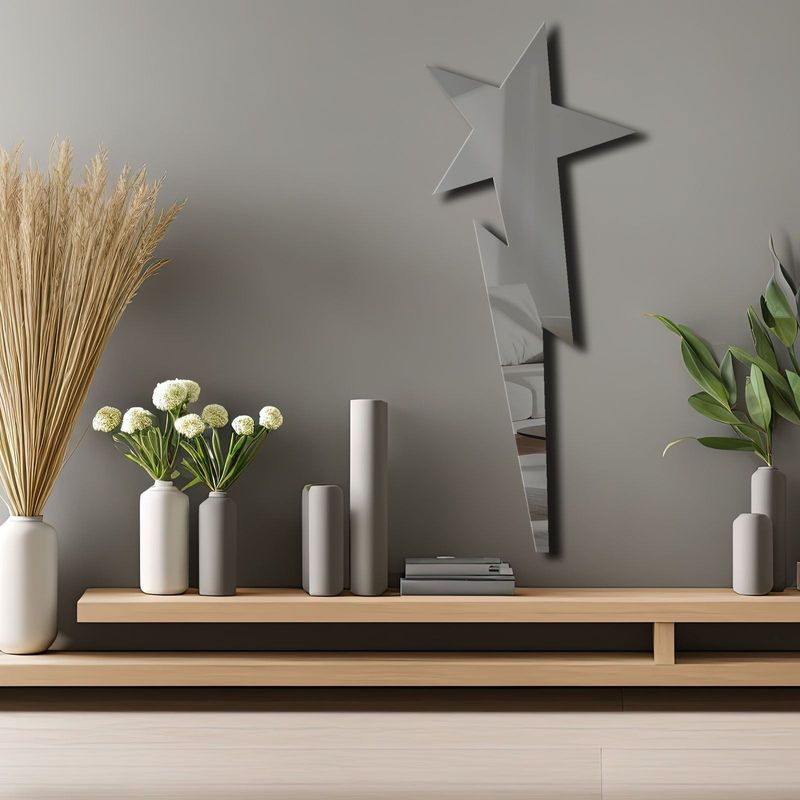 Casa si Gradina - Decoratiuni - Oglinzi - Oglindă decorativă Wallxpert, sticlă, 24 x 60 cm, fumuriu, 587MRX1157 - Infinity.ro