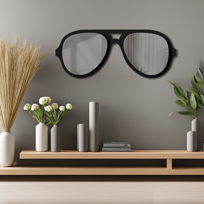 Casa si Gradina - Decoratiuni - Oglinzi - Oglindă decorativă Wallxpert, sticlă, 70 x 28 cm, fumuriu, 587MRX1147 - Infinity.ro