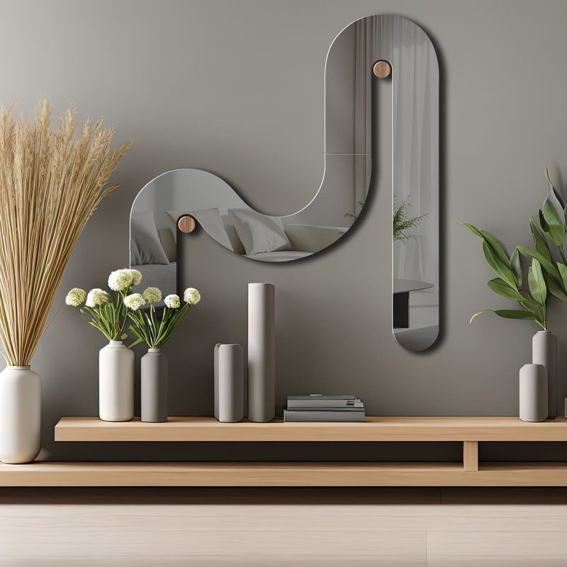 Casa si Gradina - Decoratiuni - Oglinzi - Oglindă decorativă Wallxpert, sticlă, 51 x 56 cm, fumuriu, 587MRX1148 - Infinity.ro