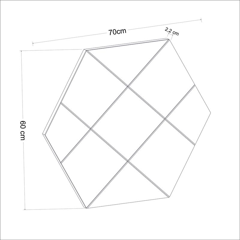 Casa si Gradina - Decoratiuni - Oglinzi - Oglindă Hanah Home, MDF, 70 x 2.2 x 60 cm, alb, 116SAM1122 - Infinity.ro