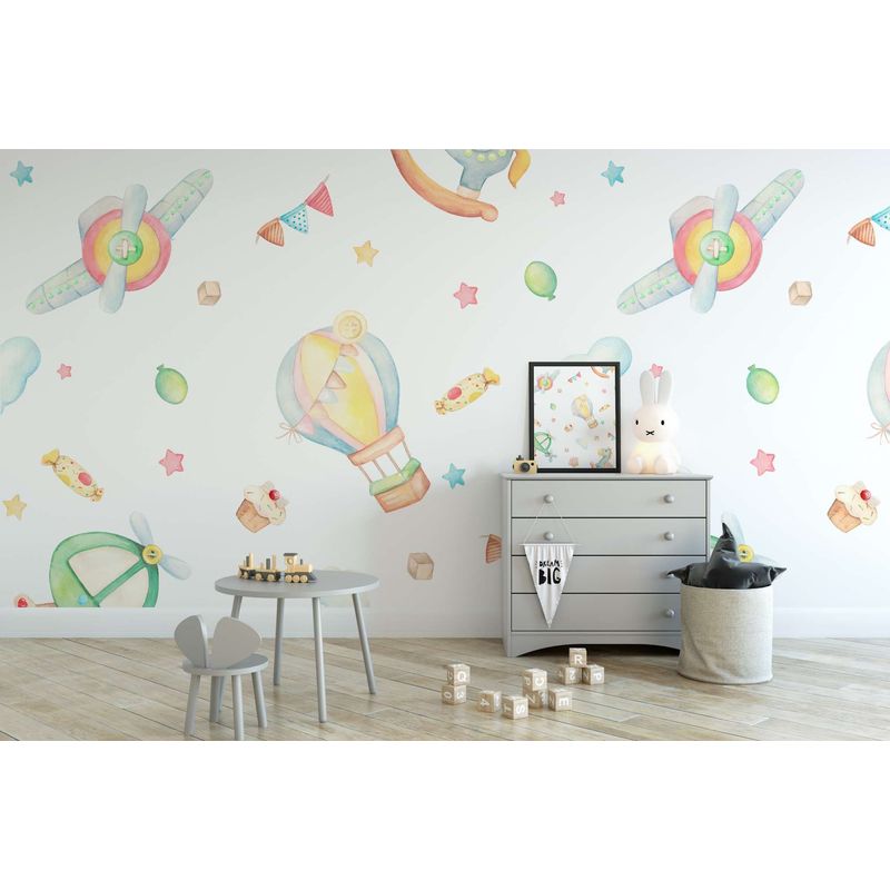 Casa si Gradina - Decoratiuni - Stickere decorative - Sticker decorativ perete Wallxpert, 100 x 100 cm, multicolor, 740ELB1145 - Infinity.ro