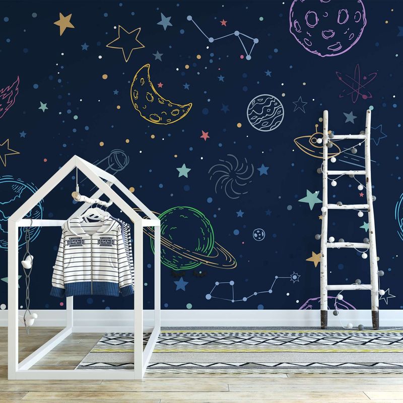 Casa si Gradina - Decoratiuni - Stickere decorative - Sticker decorativ perete Wallxpert, 100 x 100 cm, multicolor, 740ELB1153 - Infinity.ro
