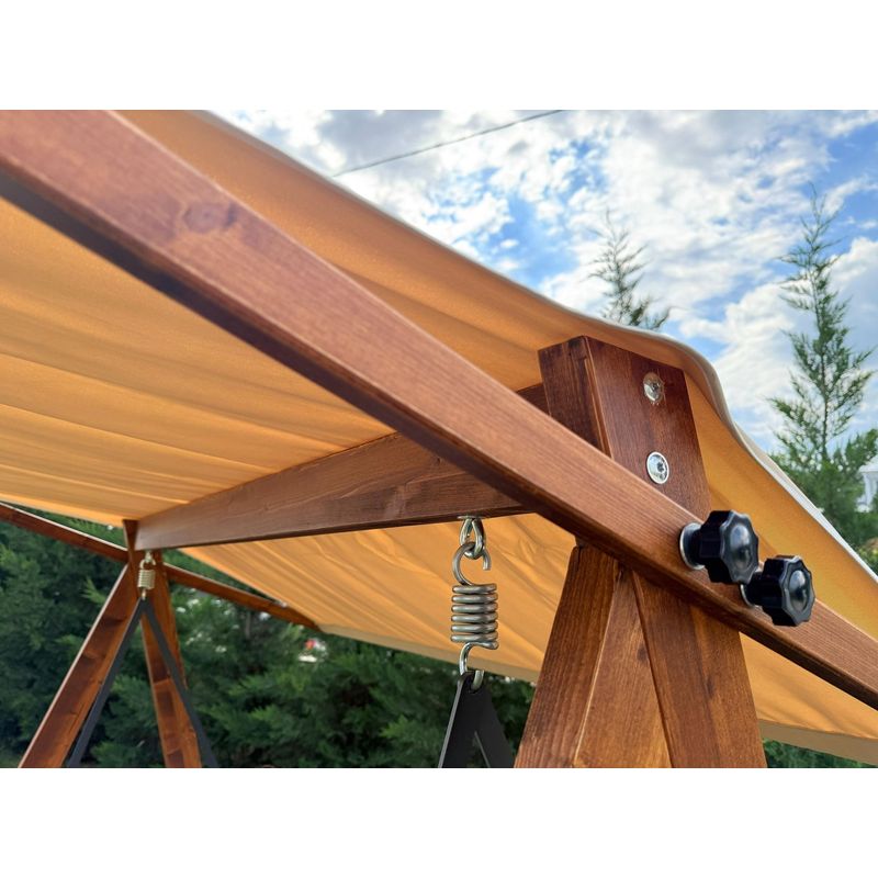 Casa si Gradina - Gradina si terasa - Balansoare si hamace - Balansoare - Balansoar triplu grădină Hanah Home, metal, 210 x 120 x 190 cm, camel, 675SWG1131 - Infinity.ro