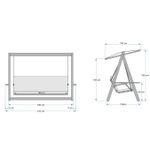 Casa si Gradina - Gradina si terasa - Balansoare si hamace - Balansoare - Balansoar triplu grădină Hanah Home, metal, 210 x 120 x 190 cm, camel, 675SWG1131 - Infinity.ro