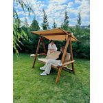 Casa si Gradina - Gradina si terasa - Balansoare si hamace - Balansoare - Balansoar triplu grădină Hanah Home, metal, 210 x 120 x 190 cm, camel, 675SWG1131 - Infinity.ro
