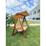 Casa si Gradina - Gradina si terasa - Balansoare si hamace - Balansoare - Balansoar triplu grădină Hanah Home, metal, 210 x 120 x 190 cm, camel, 675SWG1131 - Infinity.ro