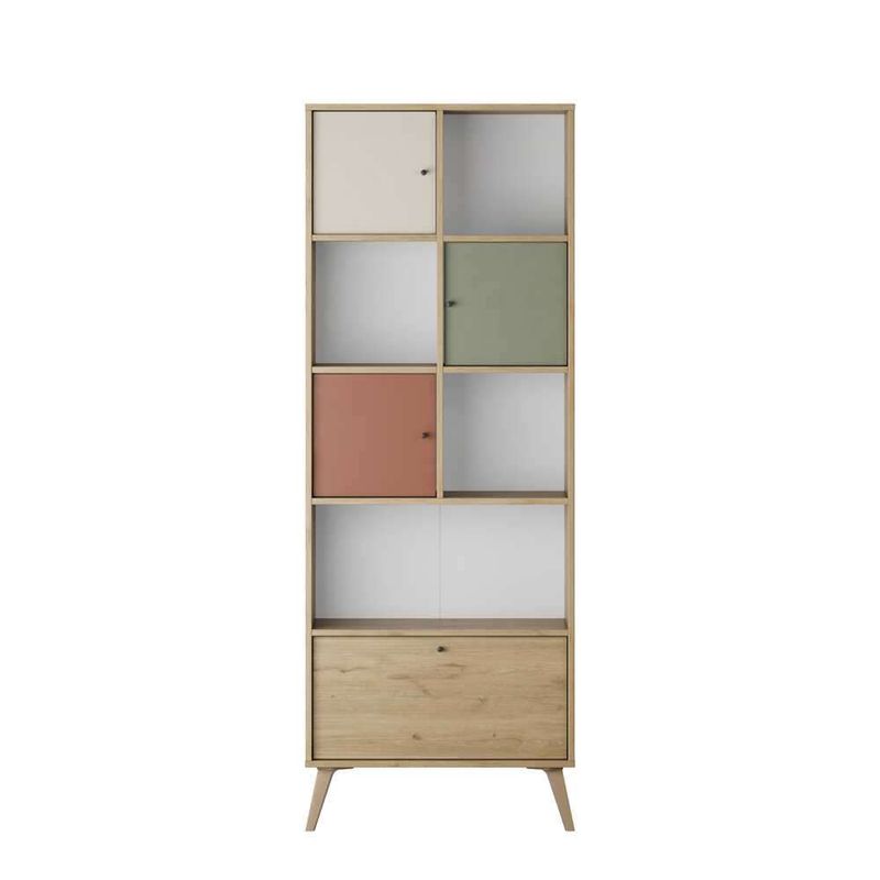 Casa si Gradina - Mobilier - Biblioteci si rafturi - Biblioteci - Bibliotecă Hanah Home, PAL melaminat, 67 x 30 x 181 cm, multicolor, 479ADR1322 - Infinity.ro