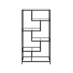 Casa si Gradina - Mobilier - Biblioteci si rafturi - Biblioteci - Bibliotecă Hanah Home, metal, 90 x 30 x 172 cm, negru/transparent, sticlă, 540MDR1304 - Infinity.ro