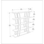 Casa si Gradina - Mobilier - Biblioteci si rafturi - Biblioteci - Bibliotecă Hanah Home, PAL melaminat, 120 x 25 x 120 cm, alb/auriu, 875ZNA4503 - Infinity.ro