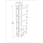 Casa si Gradina - Mobilier - Biblioteci si rafturi - Biblioteci - Bibliotecă Hanah Home, PAL melaminat, 36.4 x 19.6 x 180 cm, negru/verde, 875ZNA3672 - Infinity.ro