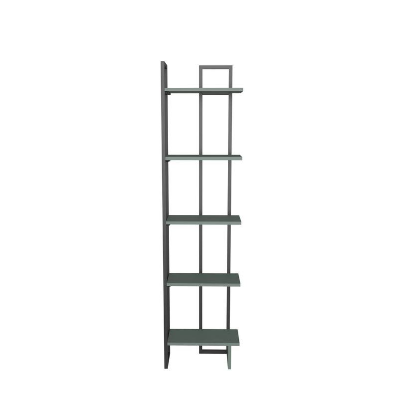 Casa si Gradina - Mobilier - Biblioteci si rafturi - Biblioteci - Bibliotecă Hanah Home, PAL melaminat, 36.4 x 19.6 x 180 cm, negru/verde, 875ZNA3672 - Infinity.ro