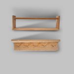Casa si Gradina - Mobilier - Biblioteci si rafturi - Rafturi - Raft perete Hanah Home, 100% lemn masiv de pin, 50 x 8 x 15 cm, stejar, set 2 piese, 160RSW1116 - Infinity.ro