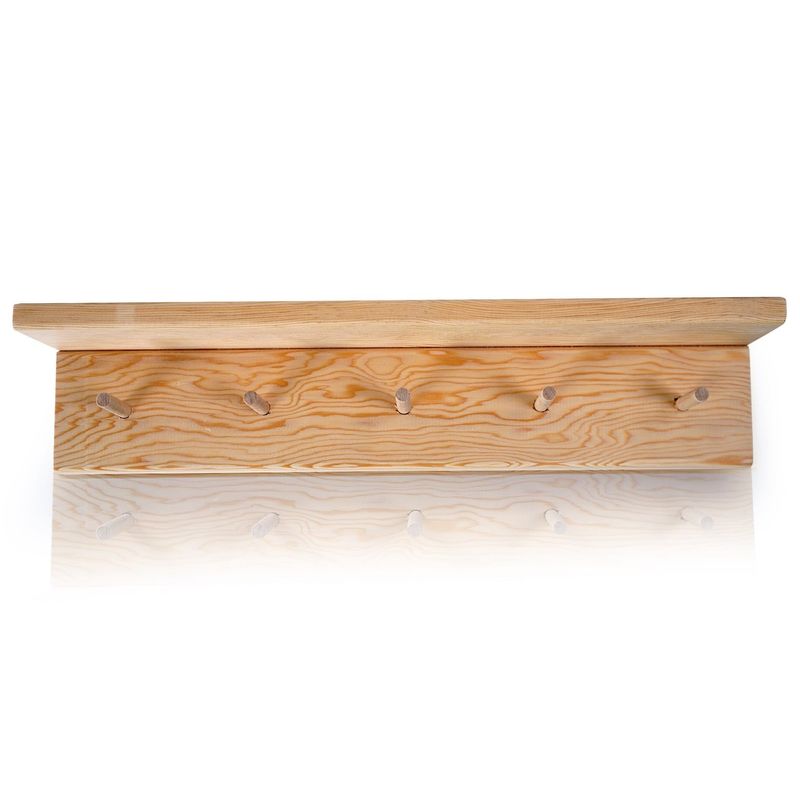 Casa si Gradina - Mobilier - Biblioteci si rafturi - Rafturi - Raft perete Hanah Home, 100% lemn masiv de pin, 50 x 8 x 15 cm, stejar, set 2 piese, 160RSW1116 - Infinity.ro