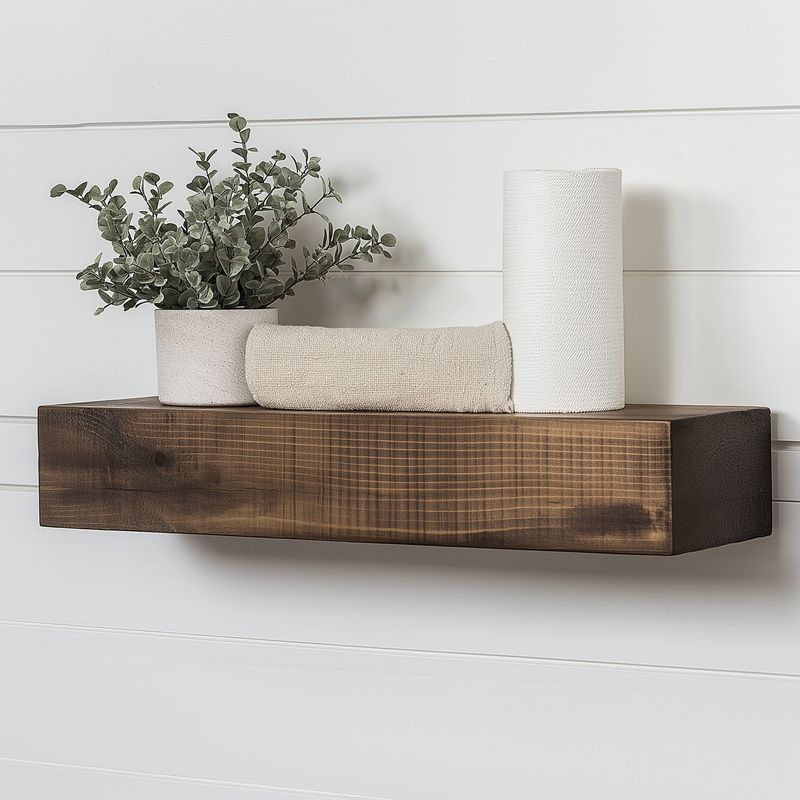 Casa si Gradina - Mobilier - Biblioteci si rafturi - Rafturi - Raft decorativ lemn Hanah Home, lemn masiv, 13 x 11 x 60 cm, lemn, 792EVL2924 - Infinity.ro
