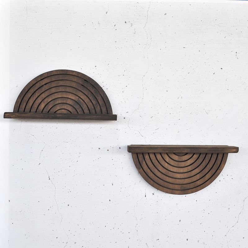 Casa si Gradina - Mobilier - Biblioteci si rafturi - Rafturi - Raft decorativ lemn Hanah Home, placaj, 31 x 9 x 16 cm, lemn, set 2 piese, 792EVL2949 - Infinity.ro
