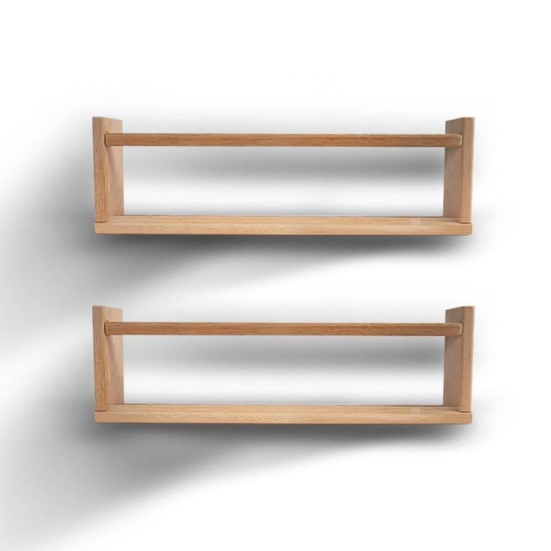 Casa si Gradina - Mobilier - Biblioteci si rafturi - Rafturi - Raft perete Hanah Home, 100% lemn masiv de pin, 50 x 8 x 15 cm, stejar, set 2 piese, 160RSW1114 - Infinity.ro