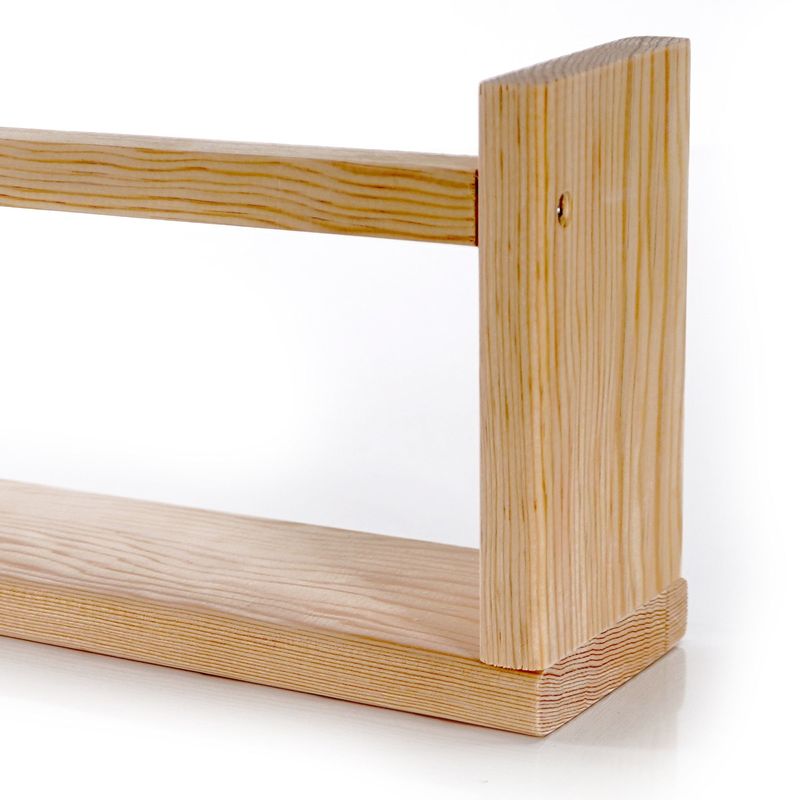 Casa si Gradina - Mobilier - Biblioteci si rafturi - Rafturi - Raft perete Hanah Home, 100% lemn masiv de pin, 50 x 8 x 15 cm, stejar, set 2 piese, 160RSW1114 - Infinity.ro