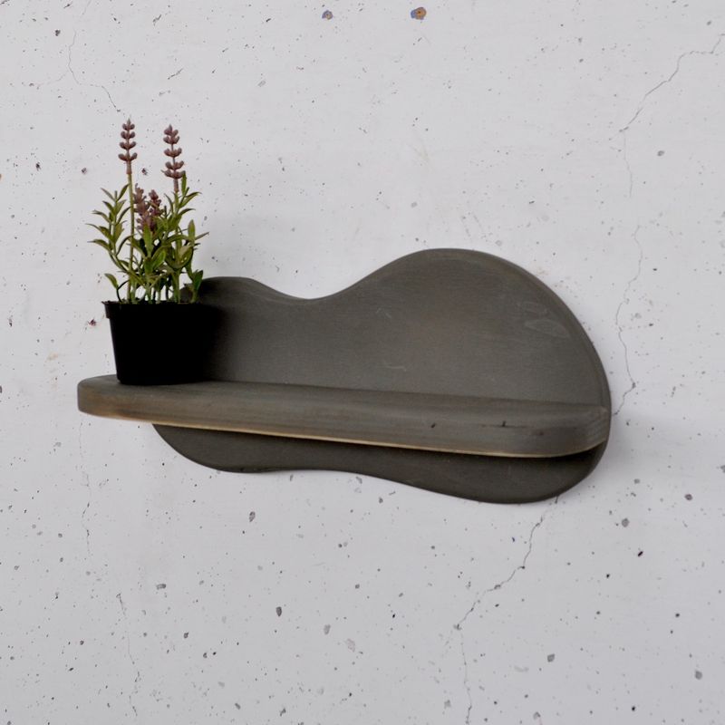Casa si Gradina - Mobilier - Biblioteci si rafturi - Rafturi - Raft decorativ lemn Hanah Home, placaj, 34 x 10 x 15 cm, gri, 792EVL2956 - Infinity.ro