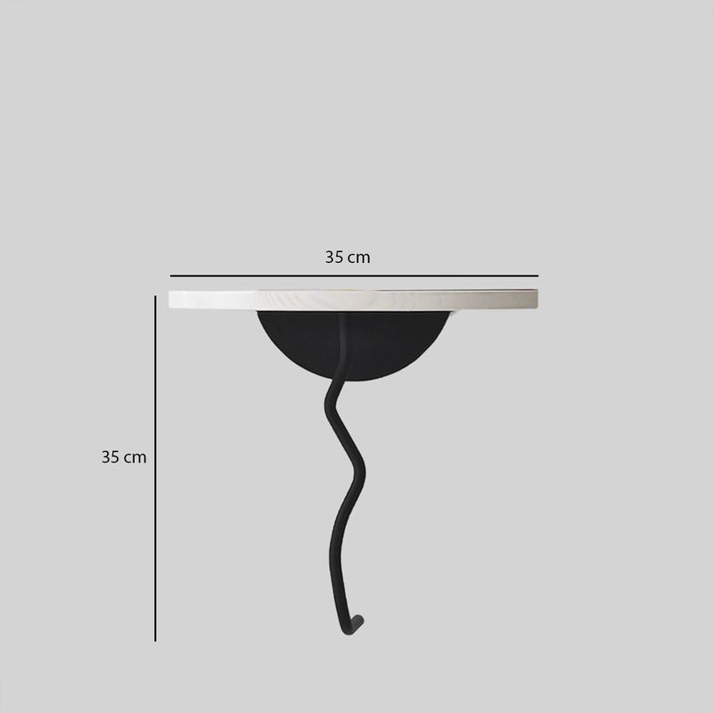 Casa si Gradina - Mobilier - Biblioteci si rafturi - Rafturi - Raft perete Hanah Home, 100% lemn masiv de pin, 35 x 35 cm, negru/alb, 552NOS2449 - Infinity.ro