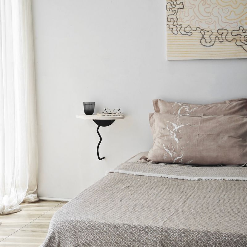 Casa si Gradina - Mobilier - Biblioteci si rafturi - Rafturi - Raft perete Hanah Home, 100% lemn masiv de pin, 35 x 35 cm, negru/alb, 552NOS2449 - Infinity.ro