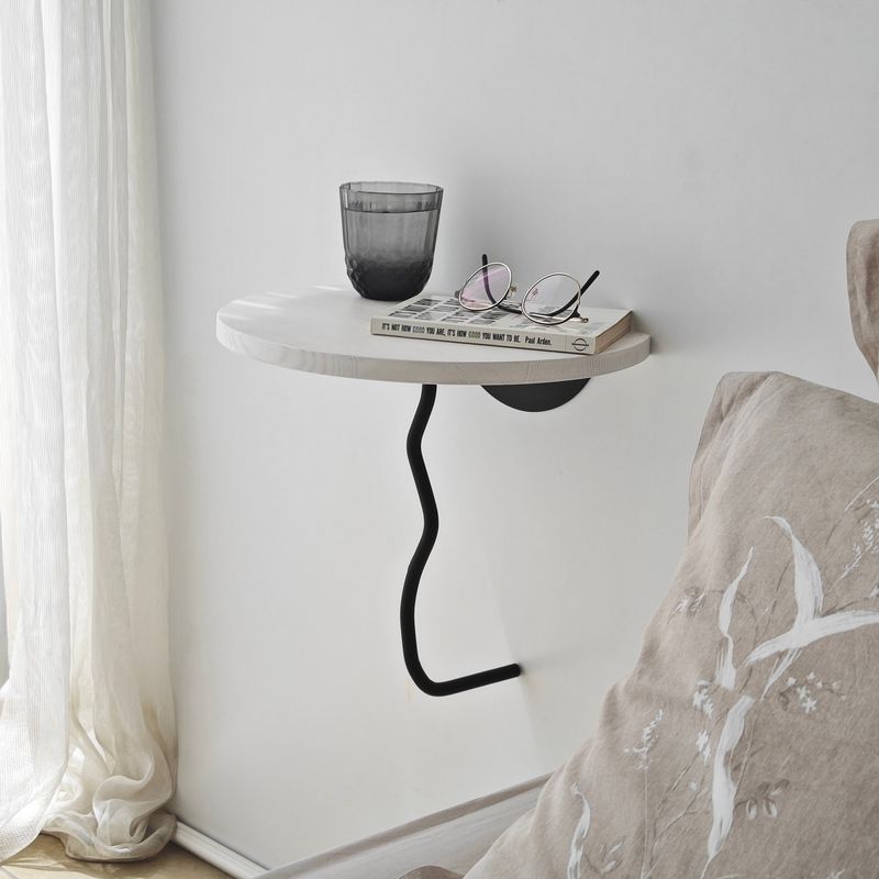 Casa si Gradina - Mobilier - Biblioteci si rafturi - Rafturi - Raft perete Hanah Home, 100% lemn masiv de pin, 35 x 35 cm, negru/alb, 552NOS2449 - Infinity.ro
