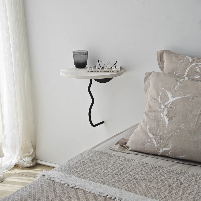 Casa si Gradina - Mobilier - Biblioteci si rafturi - Rafturi - Raft perete Hanah Home, 100% lemn masiv de pin, 35 x 35 cm, negru/alb, 552NOS2449 - Infinity.ro