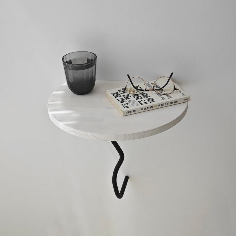Casa si Gradina - Mobilier - Biblioteci si rafturi - Rafturi - Raft perete Hanah Home, 100% lemn masiv de pin, 35 x 35 cm, negru/alb, 552NOS2449 - Infinity.ro