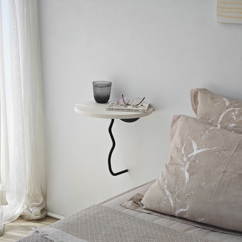 Casa si Gradina - Mobilier - Biblioteci si rafturi - Rafturi - Raft perete Hanah Home, 100% lemn masiv de pin, 35 x 35 cm, negru/alb, 552NOS2449 - Infinity.ro