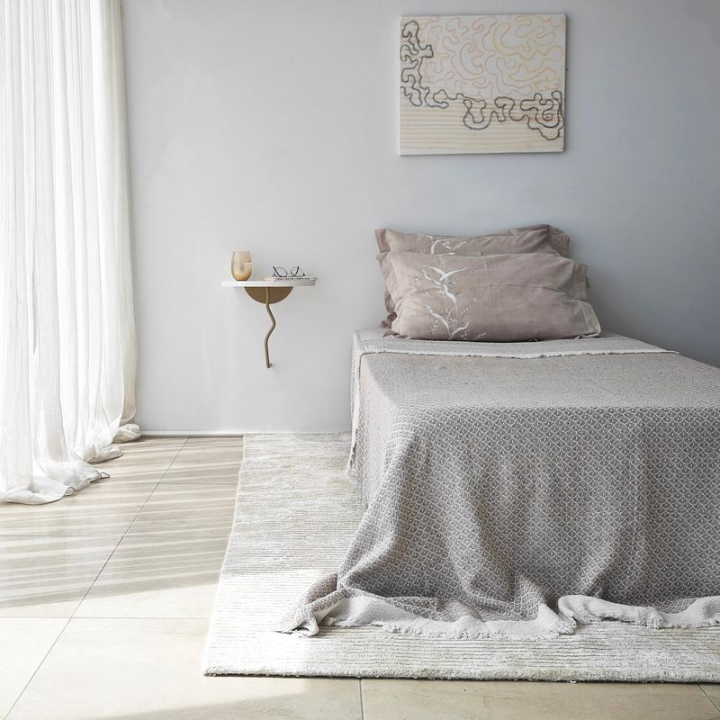Casa si Gradina - Mobilier - Biblioteci si rafturi - Rafturi - Raft perete Hanah Home, 100% lemn masiv de pin, 35 x 35 cm, auriu/alb, 552NOS2448 - Infinity.ro