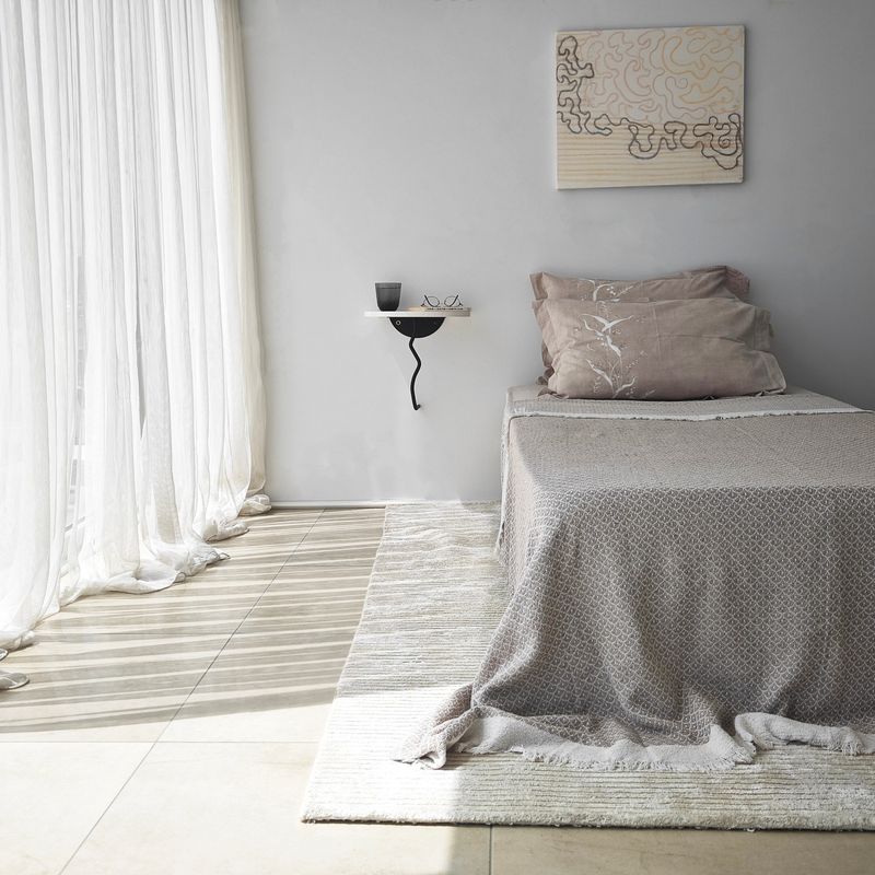 Casa si Gradina - Mobilier - Biblioteci si rafturi - Rafturi - Raft perete Hanah Home, 100% lemn masiv de pin, 35 x 35 cm, negru/alb, 552NOS2449 - Infinity.ro